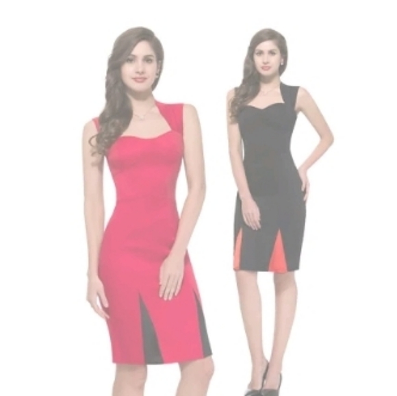 GK Grace Karin red retro wiggle dress - Picture 1 of 5